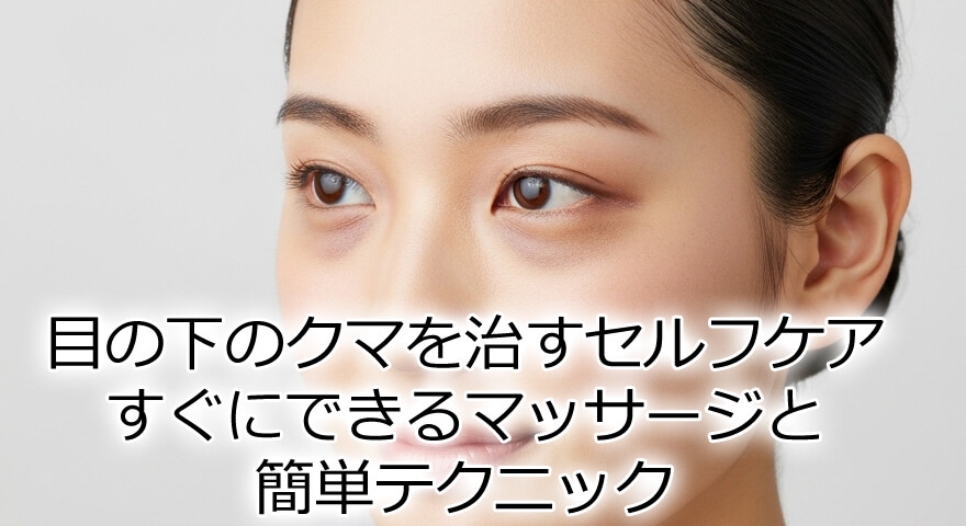 目の下のクマを治すセルフケア。すぐにできるマッサージと簡単テクニック